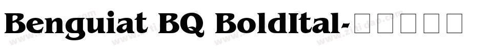 Benguiat BQ BoldItal字体转换